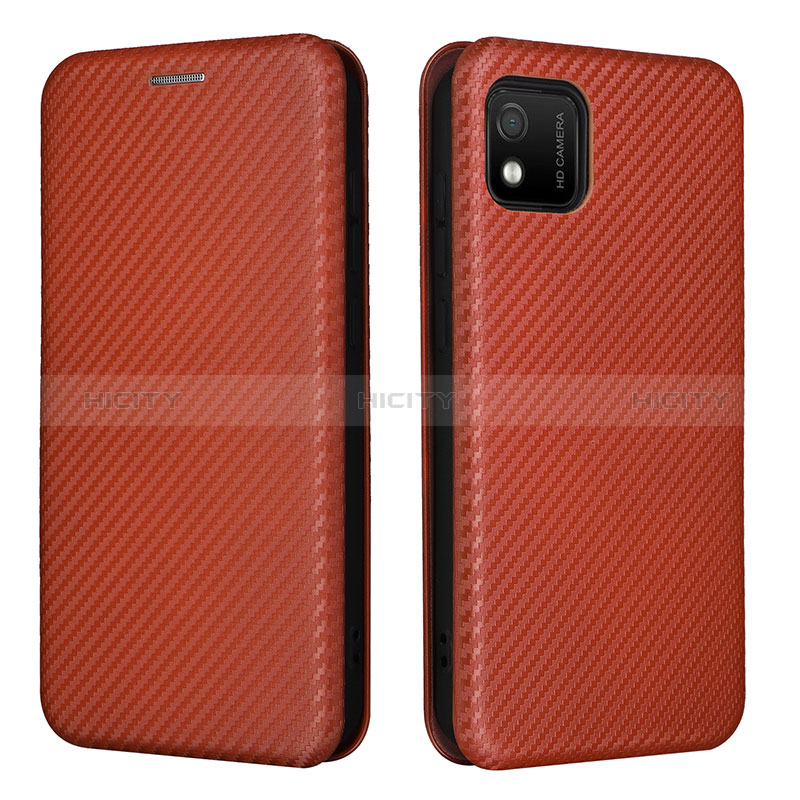 Coque Portefeuille Livre Cuir Etui Clapet L02Z pour Wiko Y52 Marron Plus