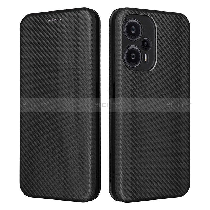 Coque Portefeuille Livre Cuir Etui Clapet L02Z pour Xiaomi Poco F5 5G Noir Plus