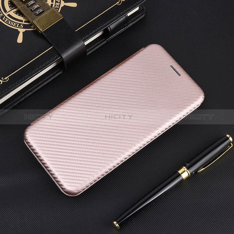 Coque Portefeuille Livre Cuir Etui Clapet L02Z pour Xiaomi Poco M2 Or Rose Plus