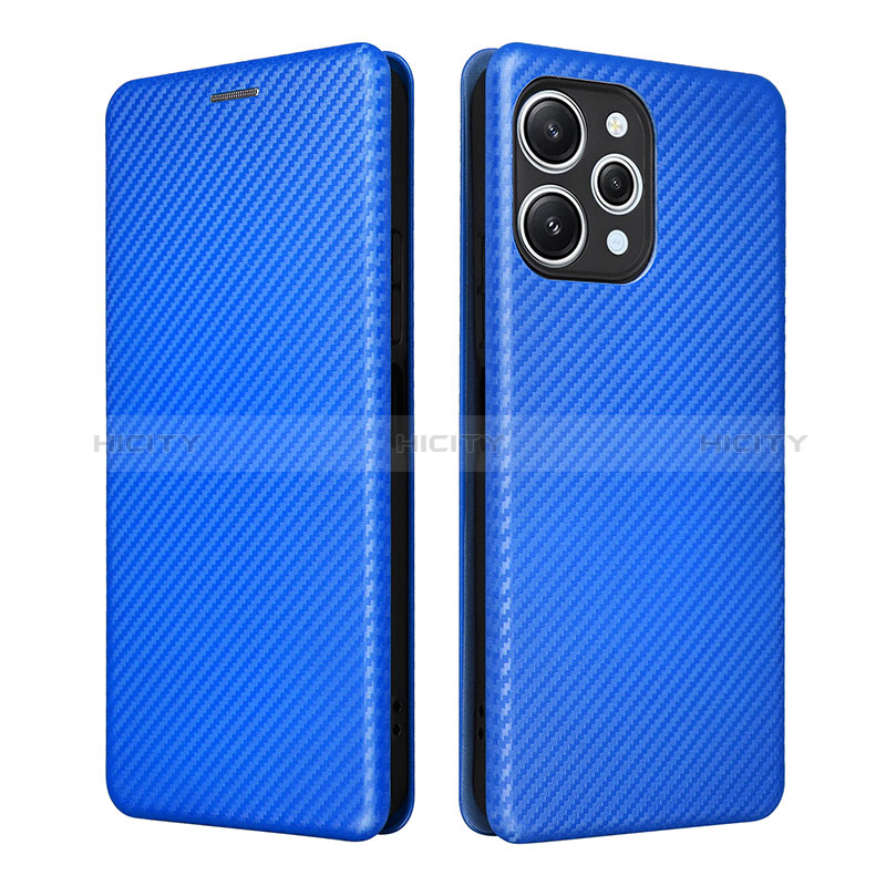 Coque Portefeuille Livre Cuir Etui Clapet L02Z pour Xiaomi Redmi 12 4G Bleu Plus