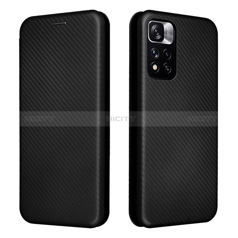 Coque Portefeuille Livre Cuir Etui Clapet L02Z pour Xiaomi Redmi Note 11 5G Noir Plus