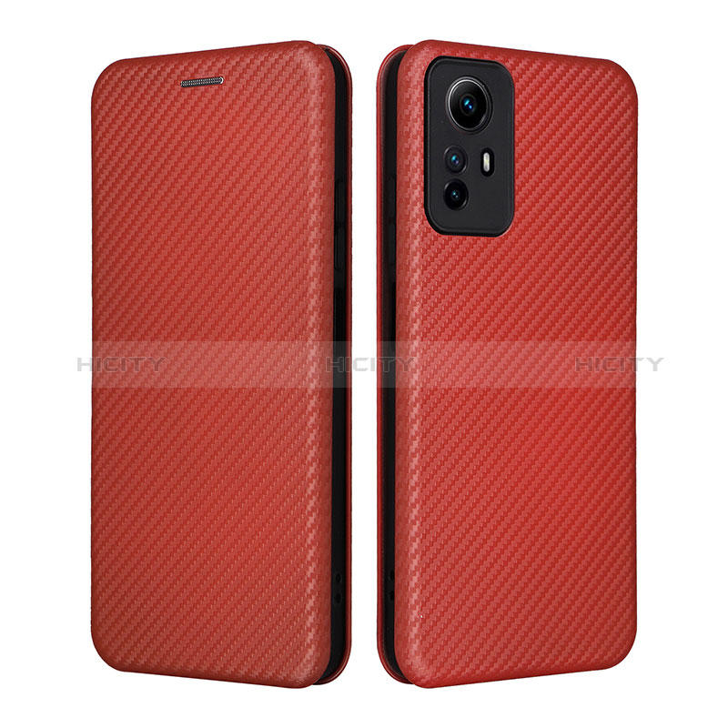 Coque Portefeuille Livre Cuir Etui Clapet L02Z pour Xiaomi Redmi Note 12S Marron Plus