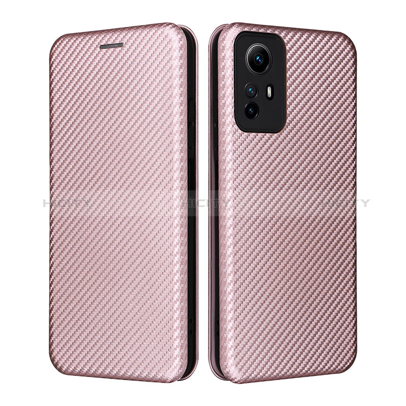 Coque Portefeuille Livre Cuir Etui Clapet L02Z pour Xiaomi Redmi Note 12S Or Rose Plus