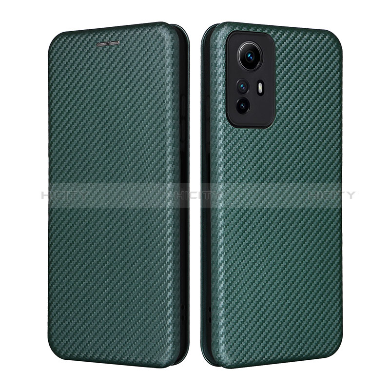 Coque Portefeuille Livre Cuir Etui Clapet L02Z pour Xiaomi Redmi Note 12S Vert Plus