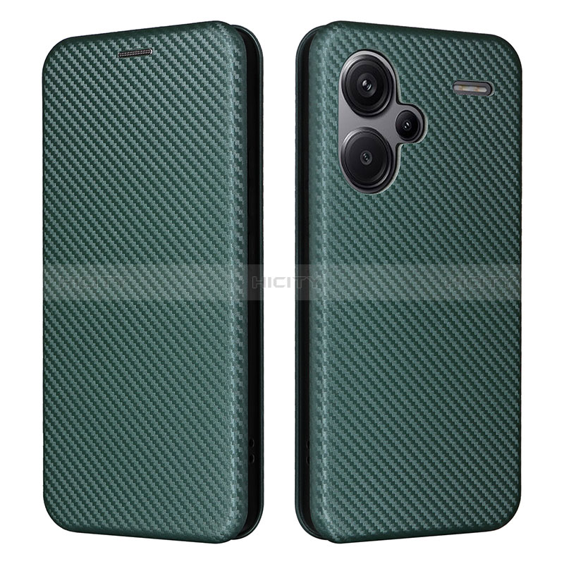 Coque Portefeuille Livre Cuir Etui Clapet L02Z pour Xiaomi Redmi Note 13 Pro+ Plus 5G Vert Plus