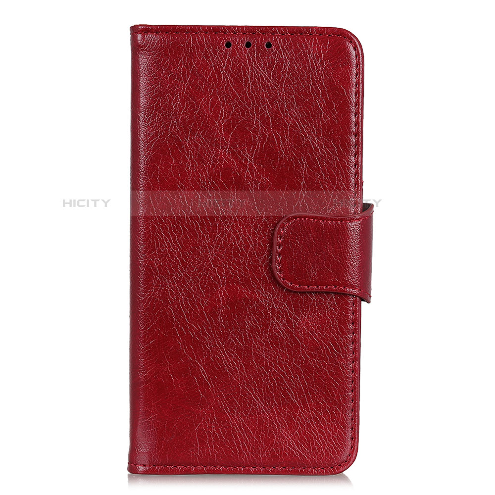 Coque Portefeuille Livre Cuir Etui Clapet L03 pour Alcatel 1S (2019) Rouge Plus