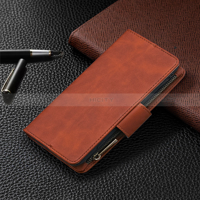 Coque Portefeuille Livre Cuir Etui Clapet L03 pour Apple iPhone 14 Pro Marron Plus