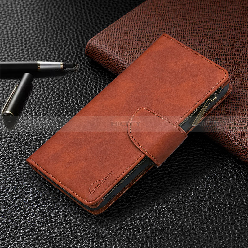 Coque Portefeuille Livre Cuir Etui Clapet L03 pour Apple iPhone 14 Pro Max Marron Plus