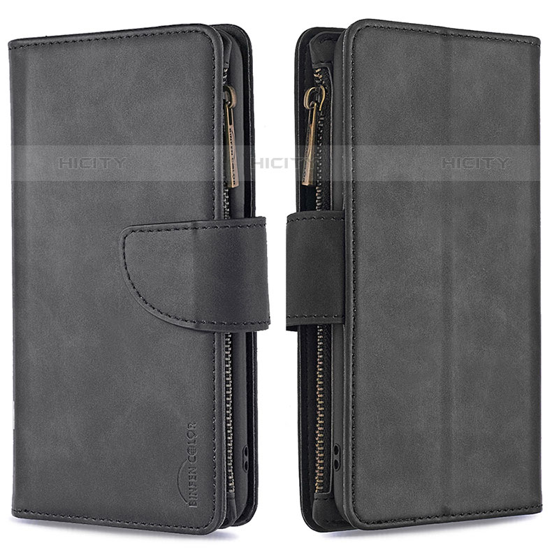 Coque Portefeuille Livre Cuir Etui Clapet L03 pour Apple iPhone 15 Pro Max Noir Plus