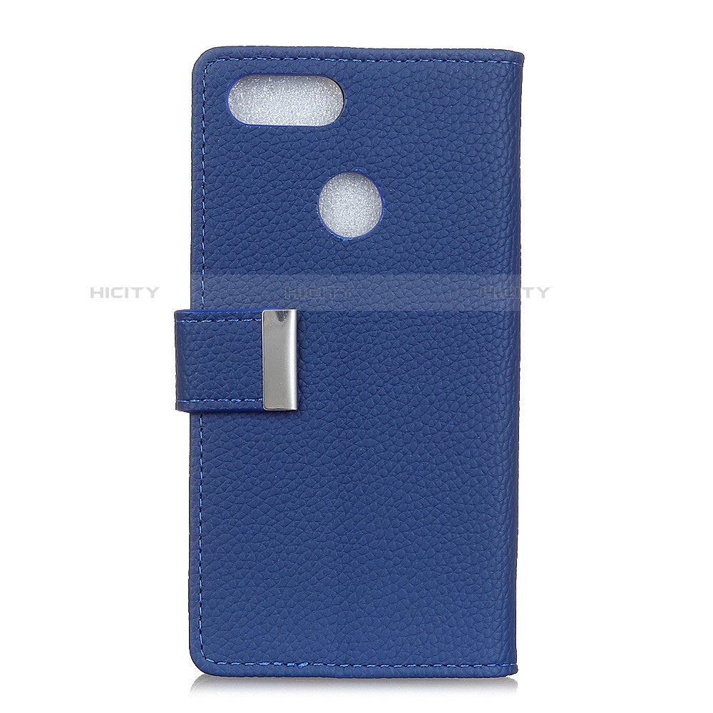 Coque Portefeuille Livre Cuir Etui Clapet L03 pour Asus Zenfone Max Plus M1 ZB570TL Bleu Plus