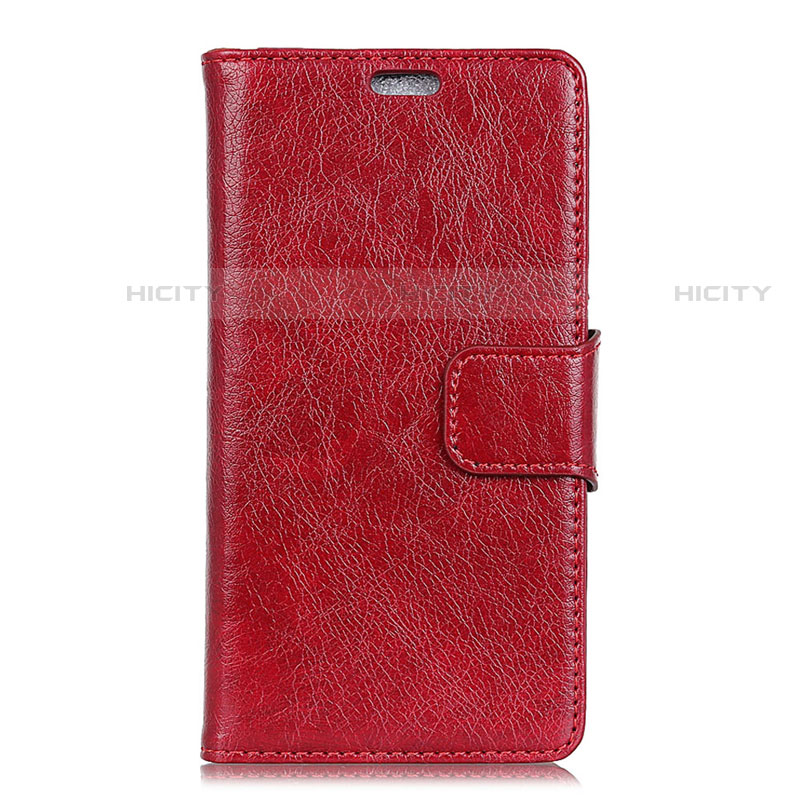 Coque Portefeuille Livre Cuir Etui Clapet L03 pour Asus Zenfone Max Pro M2 ZB631KL Rouge Plus