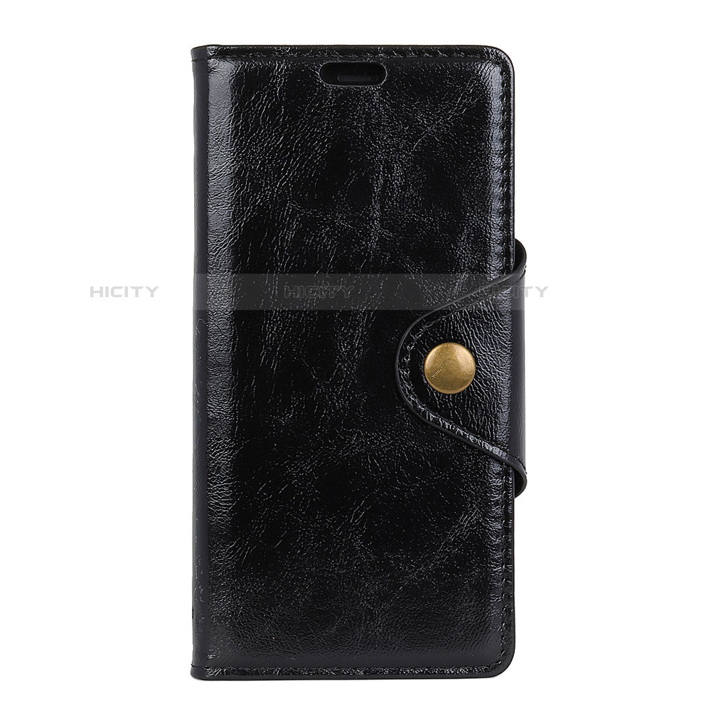 Coque Portefeuille Livre Cuir Etui Clapet L03 pour Doogee X55 Noir Plus