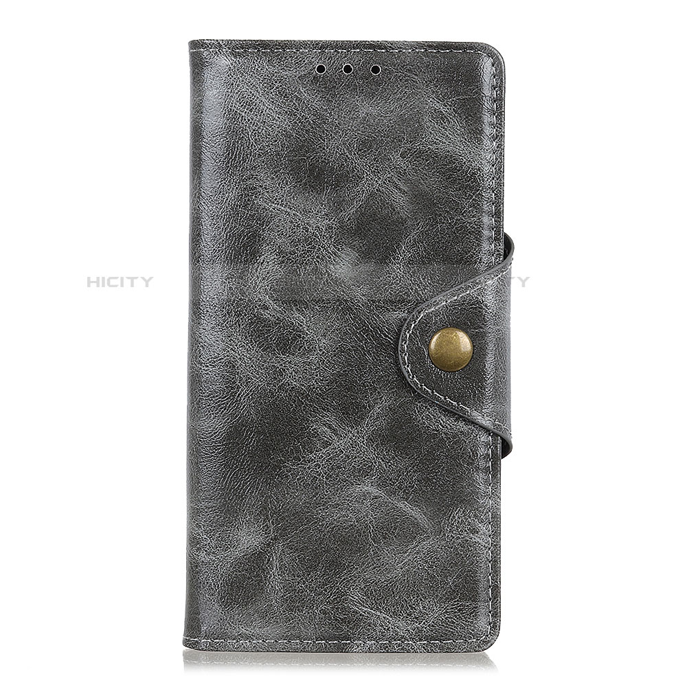 Coque Portefeuille Livre Cuir Etui Clapet L03 pour Google Pixel 4 Gris Plus