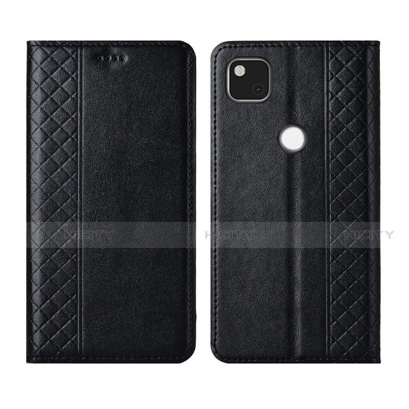 Coque Portefeuille Livre Cuir Etui Clapet L03 pour Google Pixel 4a Noir Plus