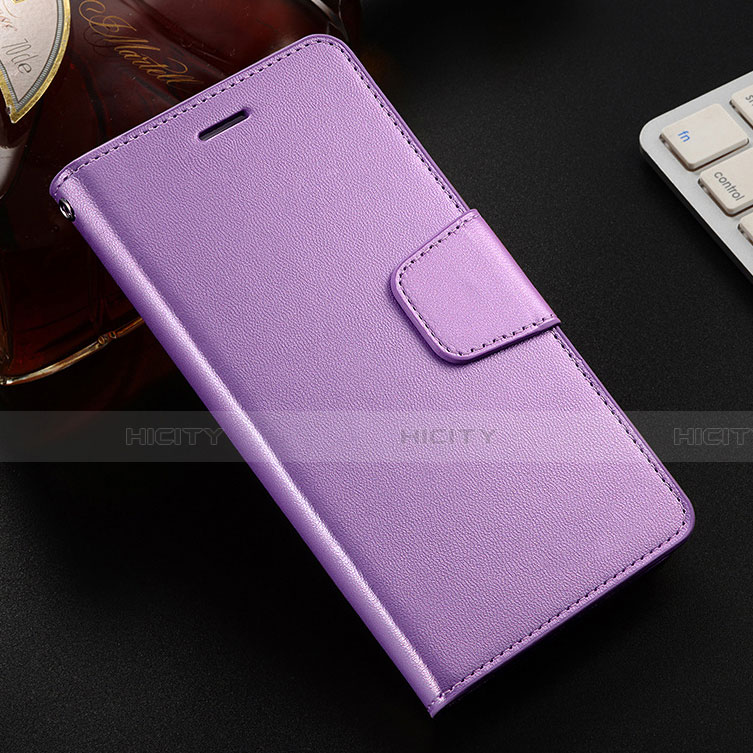 Coque Portefeuille Livre Cuir Etui Clapet L03 pour Huawei Honor 8X Violet Plus