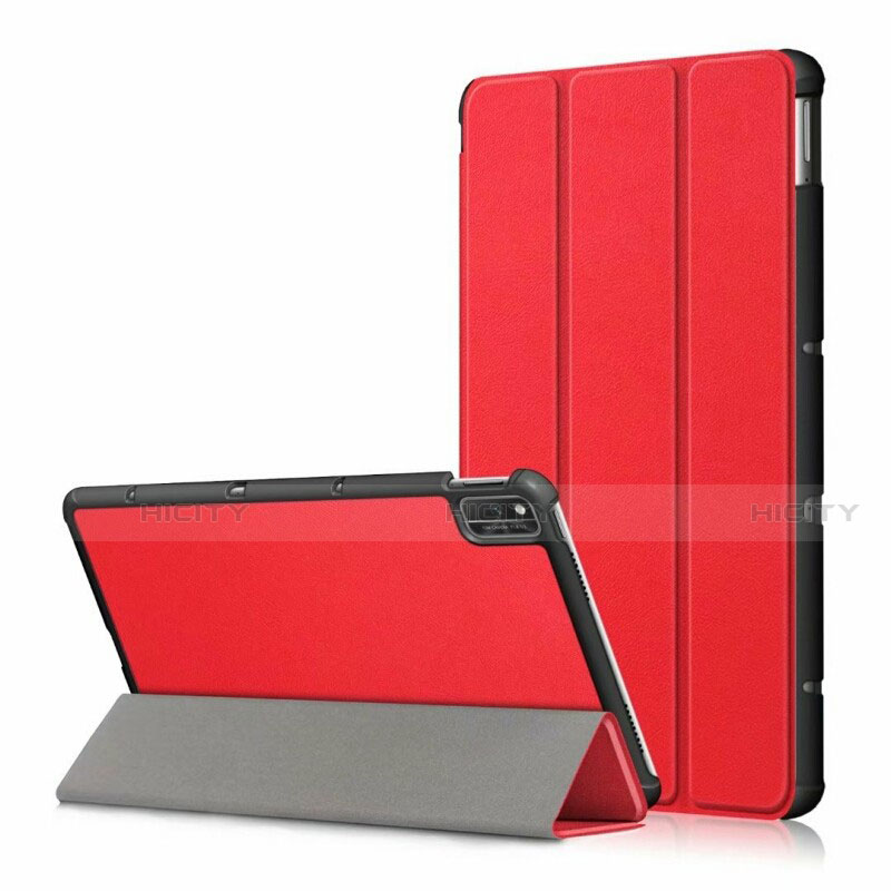 Coque Portefeuille Livre Cuir Etui Clapet L03 pour Huawei Honor Pad V6 10.4 Rouge Plus