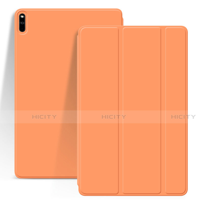 Coque Portefeuille Livre Cuir Etui Clapet L03 pour Huawei MatePad Pro Orange Plus