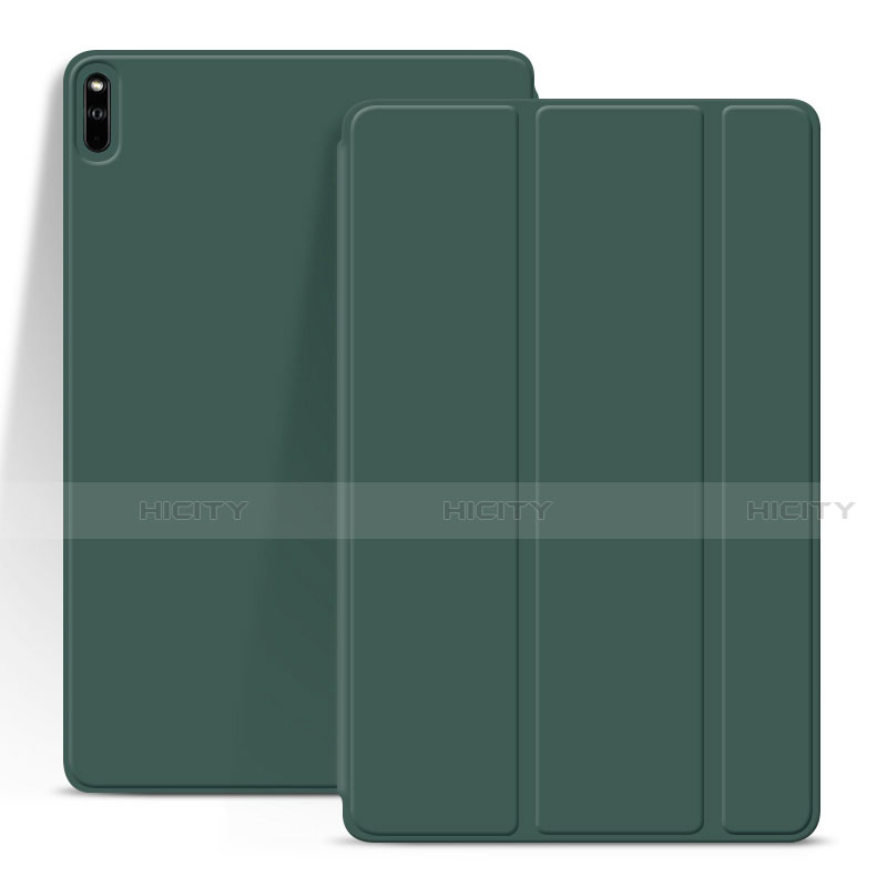 Coque Portefeuille Livre Cuir Etui Clapet L03 pour Huawei MatePad Pro Vert Plus