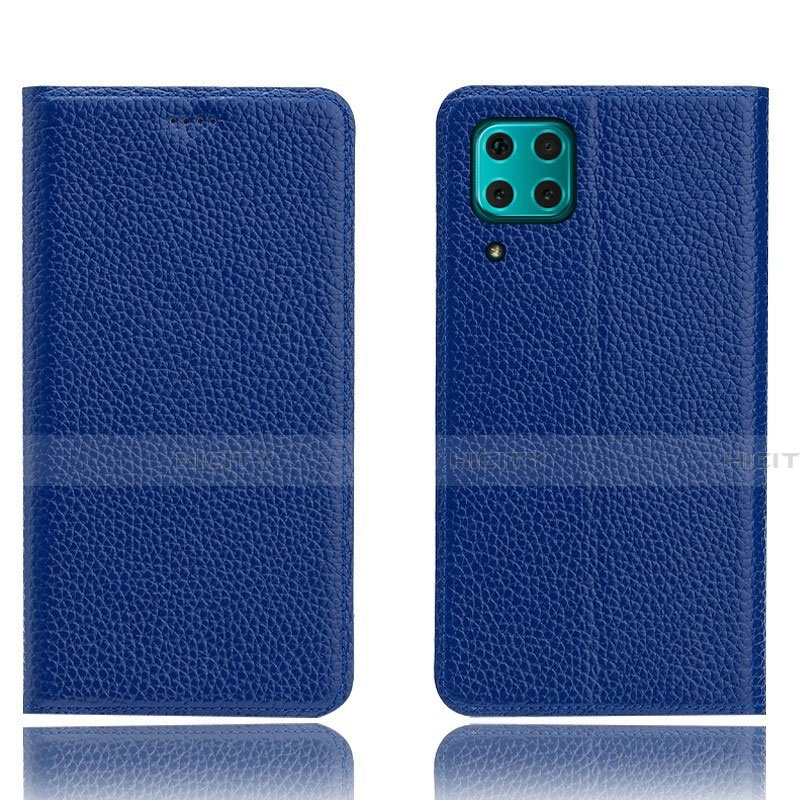 Coque Portefeuille Livre Cuir Etui Clapet L03 pour Huawei Nova 7i Bleu Plus