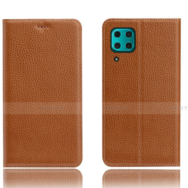 Coque Portefeuille Livre Cuir Etui Clapet L03 pour Huawei Nova 7i Orange Plus