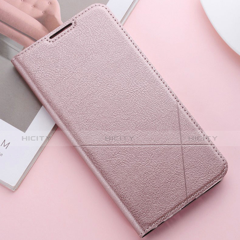 Coque Portefeuille Livre Cuir Etui Clapet L03 pour Huawei P Smart (2019) Or Rose Plus