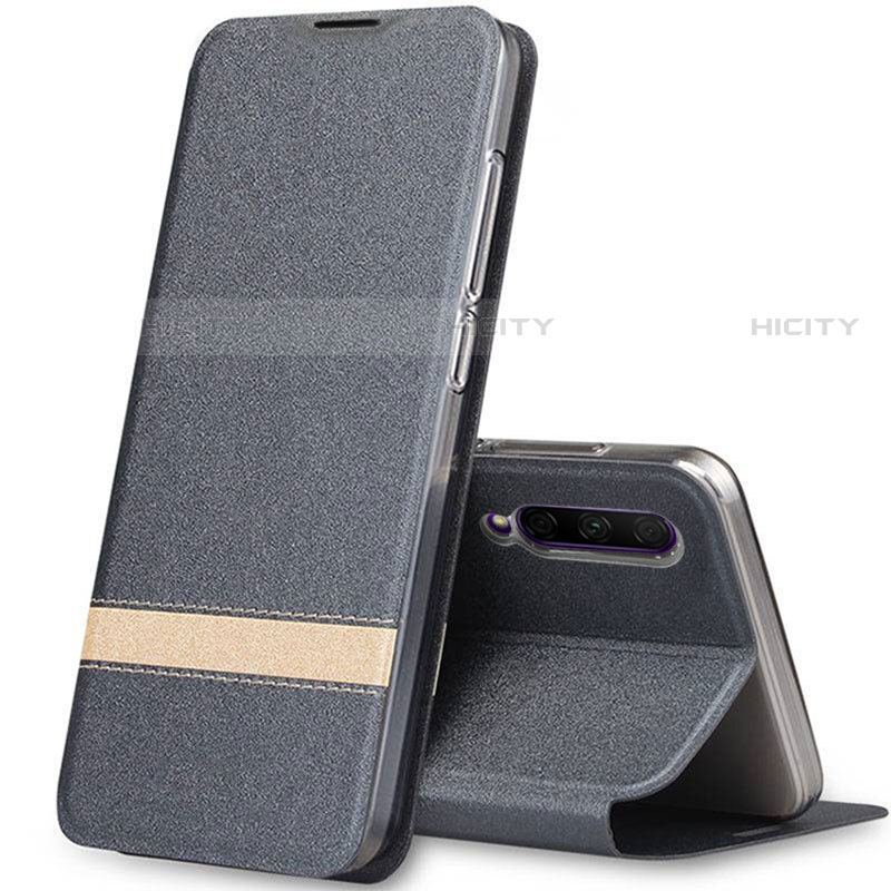 Coque Portefeuille Livre Cuir Etui Clapet L03 pour Huawei P Smart Pro (2019) Gris Plus