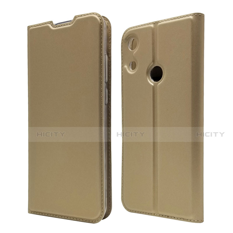 Coque Portefeuille Livre Cuir Etui Clapet L03 pour Huawei Y6 Prime (2019) Or Plus