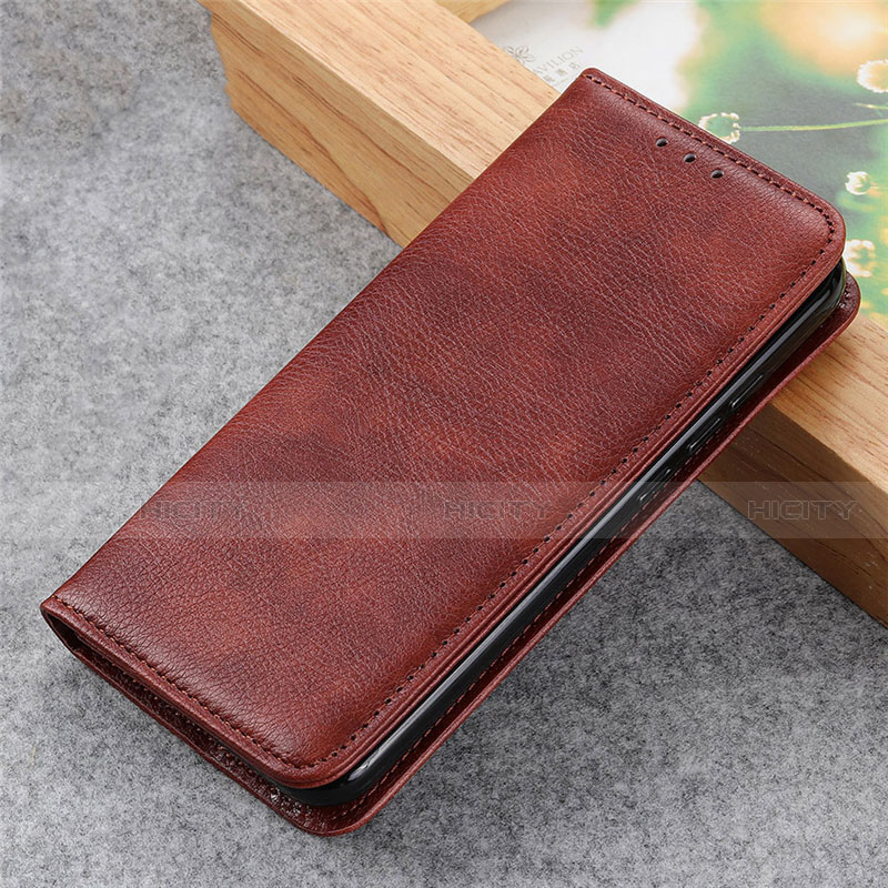 Coque Portefeuille Livre Cuir Etui Clapet L03 pour LG K52 Marron Plus