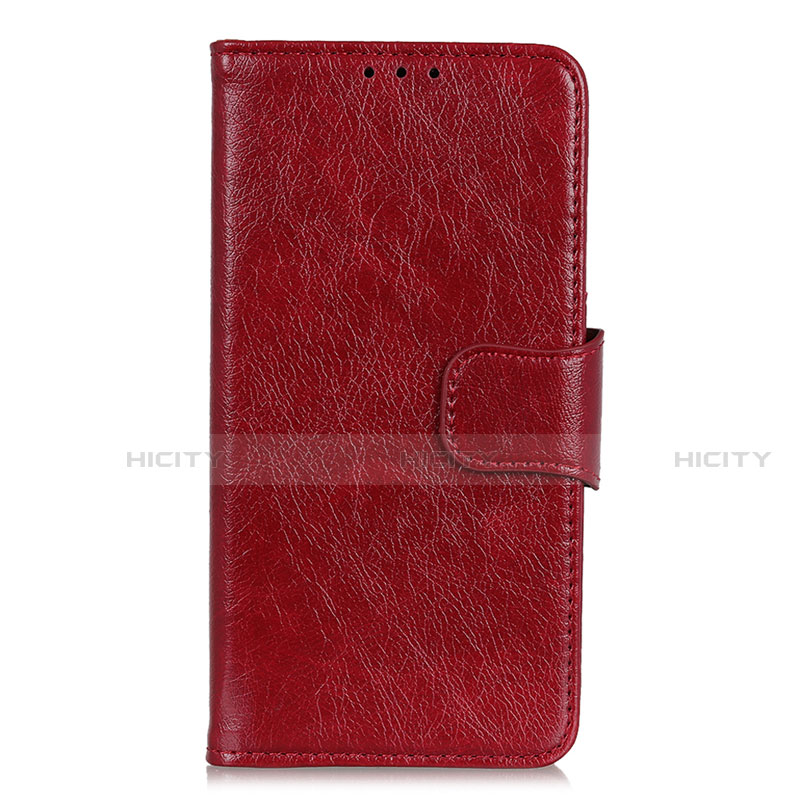 Coque Portefeuille Livre Cuir Etui Clapet L03 pour Motorola Moto E7 (2020) Vin Rouge Plus