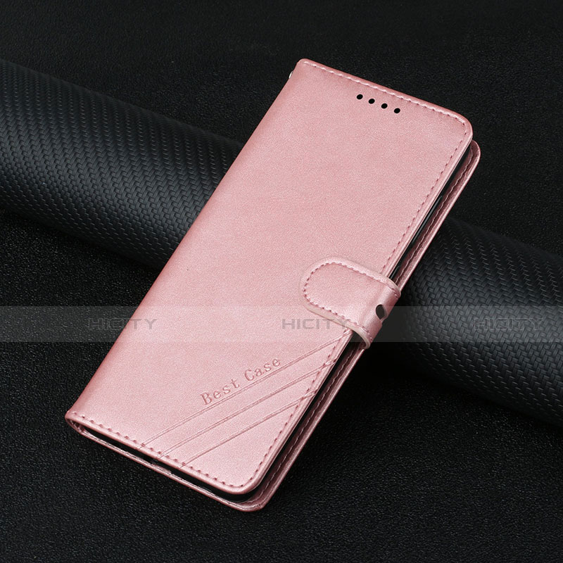 Coque Portefeuille Livre Cuir Etui Clapet L03 pour Motorola Moto Edge 20 Pro 5G Or Rose Plus