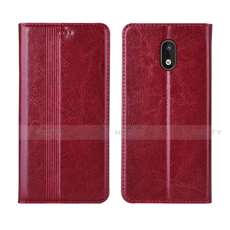 Coque Portefeuille Livre Cuir Etui Clapet L03 pour Nokia 1.3 Rouge Plus