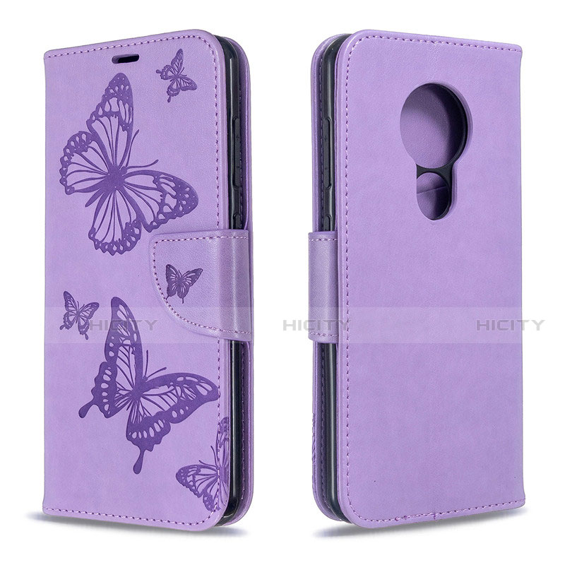 Coque Portefeuille Livre Cuir Etui Clapet L03 pour Nokia 6.2 Violet Plus