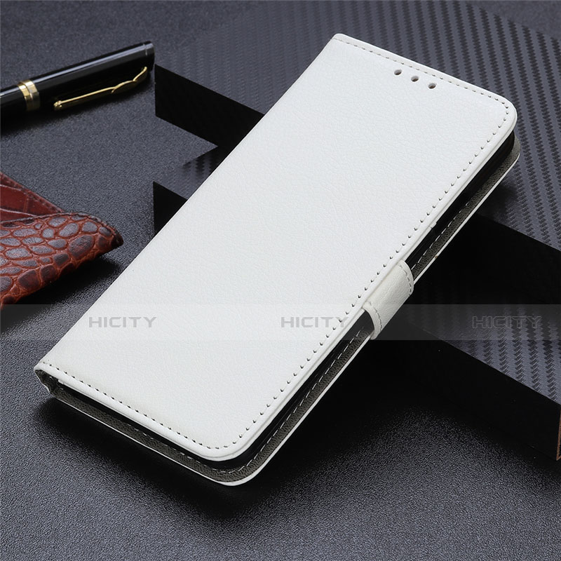 Coque Portefeuille Livre Cuir Etui Clapet L03 pour Oppo A32 Blanc Plus