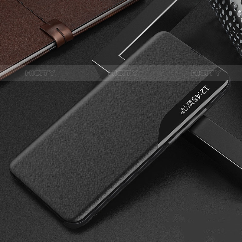 Coque Portefeuille Livre Cuir Etui Clapet L03 pour Oppo Find X3 Pro 5G Noir Plus