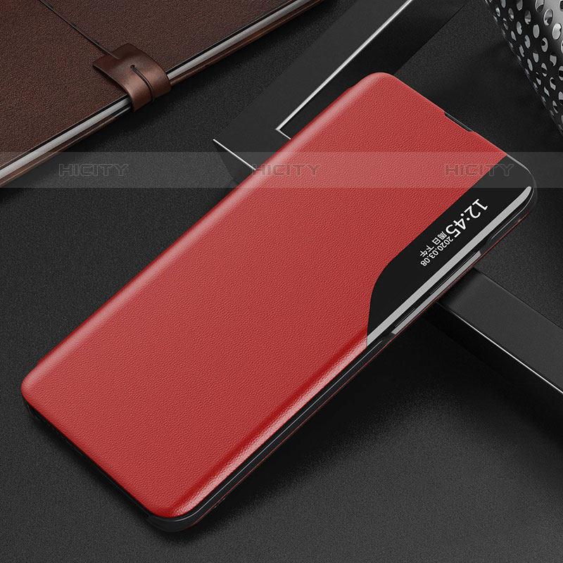 Coque Portefeuille Livre Cuir Etui Clapet L03 pour Oppo Find X3 Pro 5G Rouge Plus