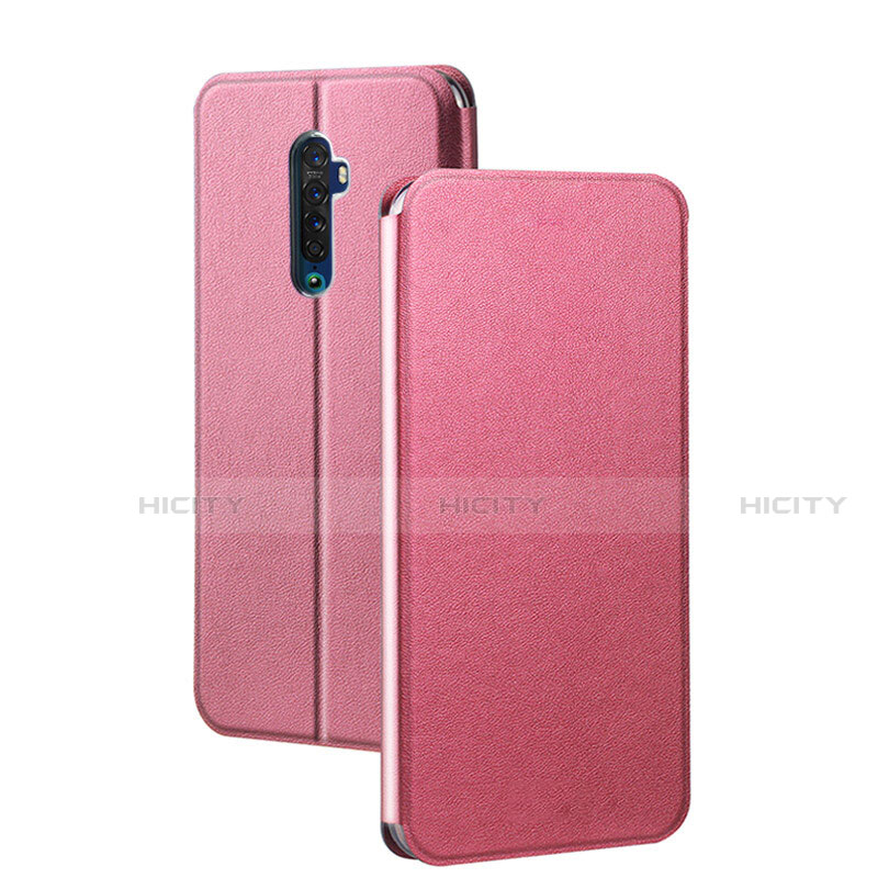 Coque Portefeuille Livre Cuir Etui Clapet L03 pour Oppo Reno2 Rose Plus