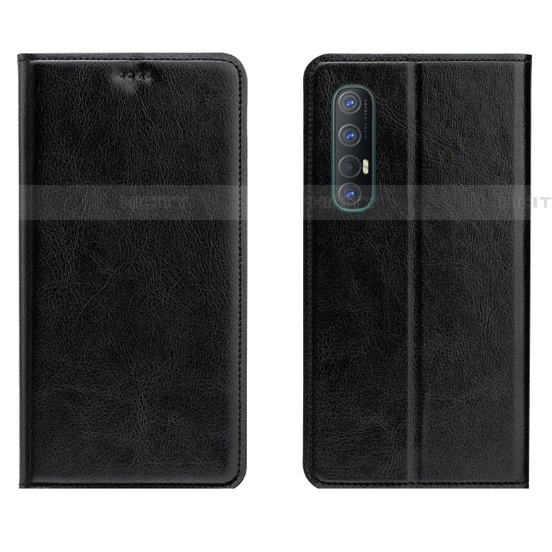 Coque Portefeuille Livre Cuir Etui Clapet L03 pour Oppo Reno3 Pro Noir Plus