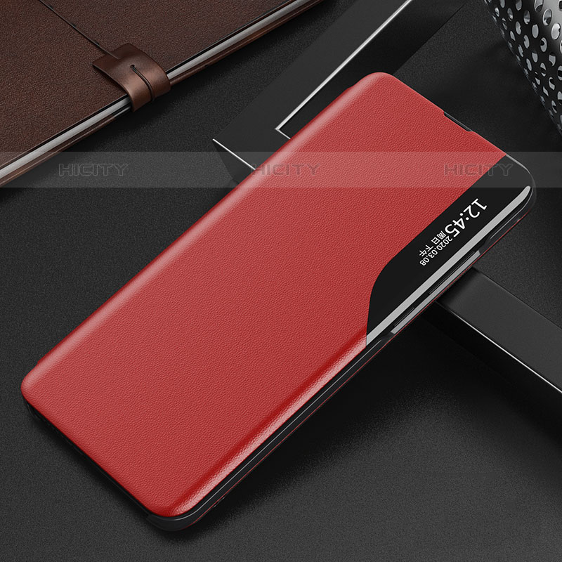 Coque Portefeuille Livre Cuir Etui Clapet L03 pour Oppo Reno8 5G Rouge Plus