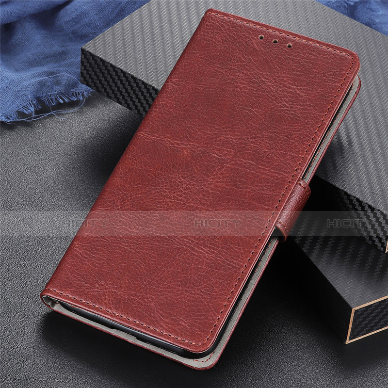 Coque Portefeuille Livre Cuir Etui Clapet L03 pour Realme Q Marron Plus