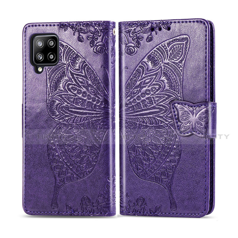 Coque Portefeuille Livre Cuir Etui Clapet L03 pour Samsung Galaxy A42 5G Violet Plus