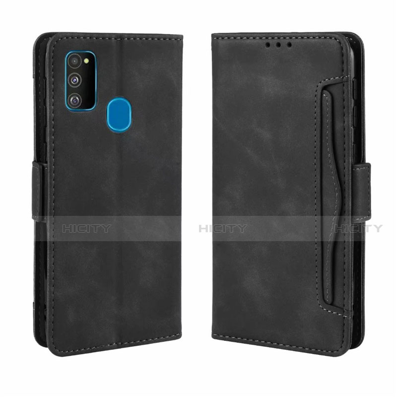 Coque Portefeuille Livre Cuir Etui Clapet L03 pour Samsung Galaxy M21 Noir Plus