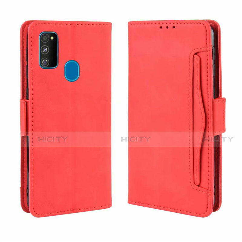 Coque Portefeuille Livre Cuir Etui Clapet L03 pour Samsung Galaxy M30s Rouge Plus