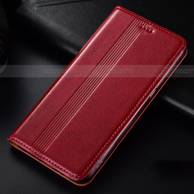 Coque Portefeuille Livre Cuir Etui Clapet L03 pour Samsung Galaxy M60s Rouge Plus