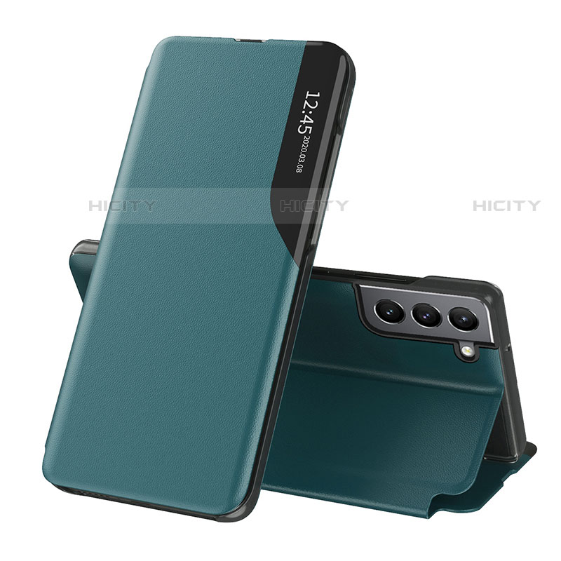 Coque Portefeuille Livre Cuir Etui Clapet L03 pour Samsung Galaxy S23 Plus 5G Vert Plus