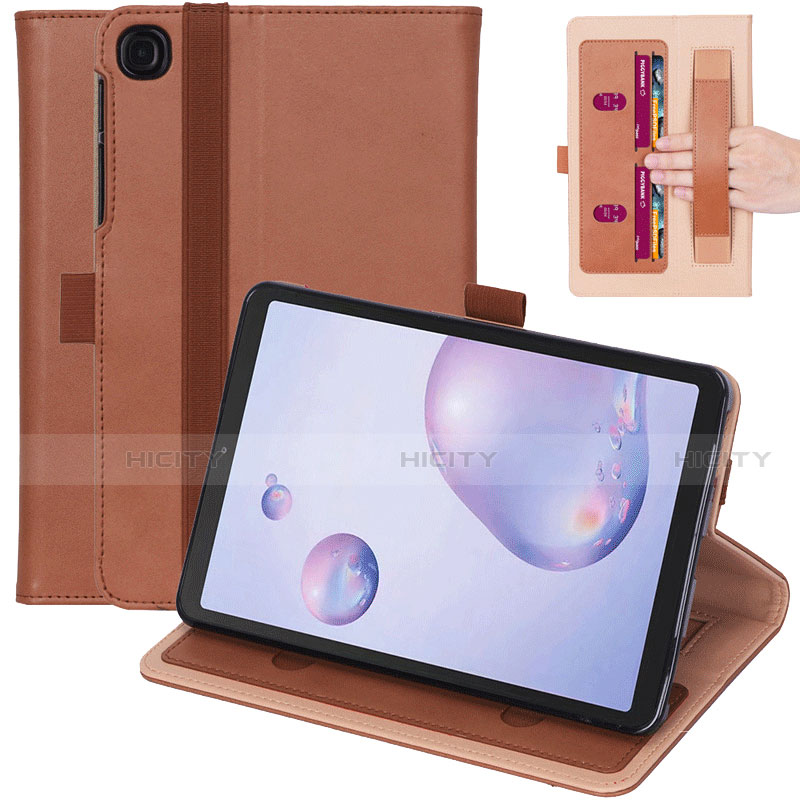 Coque Portefeuille Livre Cuir Etui Clapet L03 pour Samsung Galaxy Tab A7 Wi-Fi 10.4 SM-T500 Marron Plus