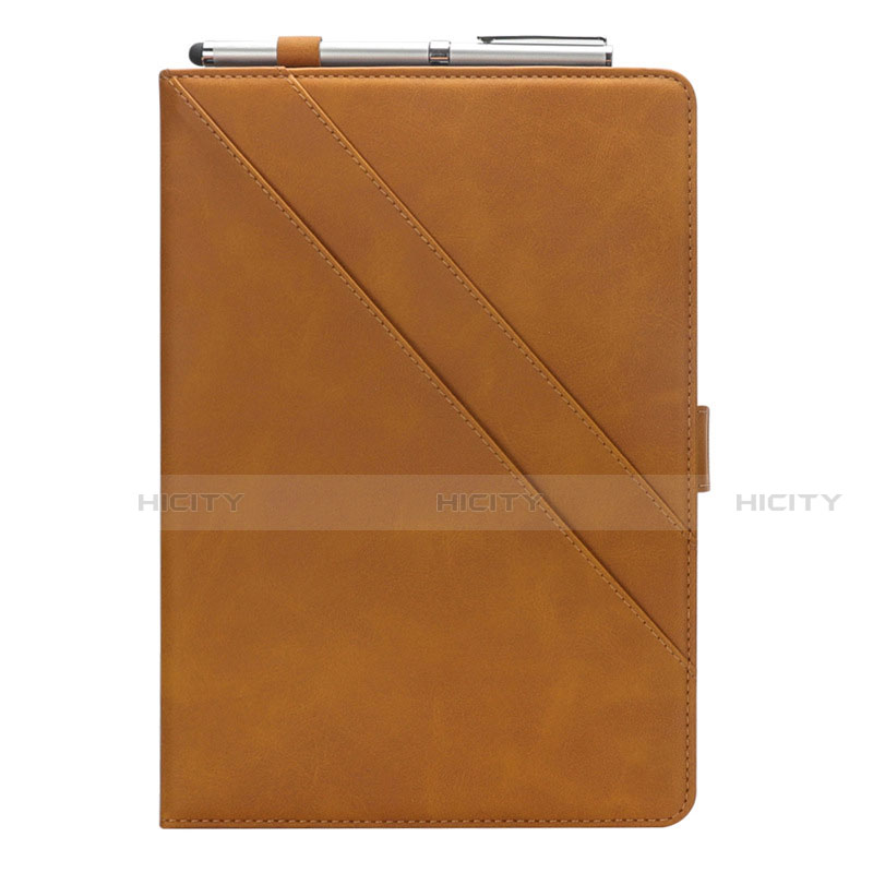 Coque Portefeuille Livre Cuir Etui Clapet L03 pour Samsung Galaxy Tab S5e 4G 10.5 SM-T725 Orange Plus