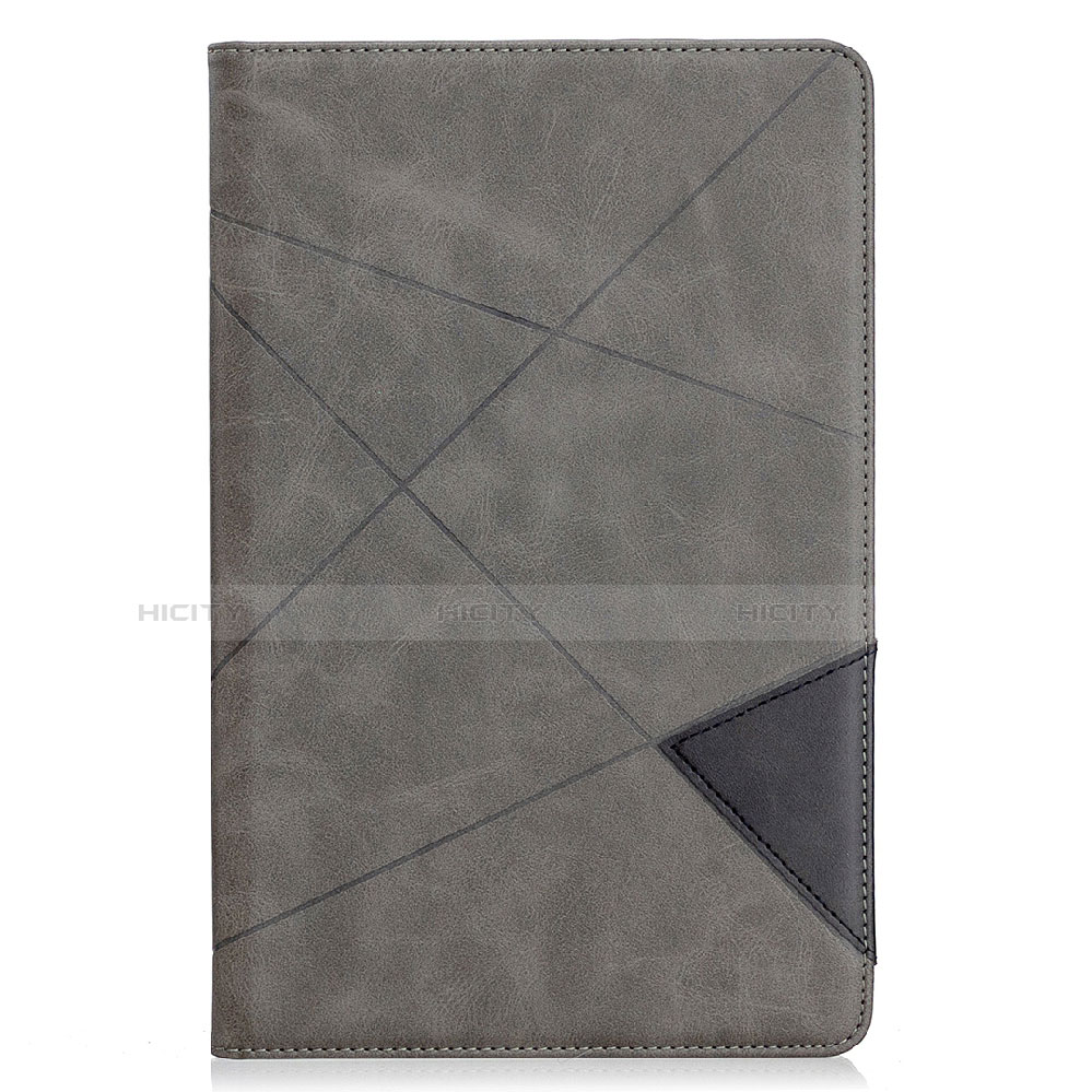 Coque Portefeuille Livre Cuir Etui Clapet L03 pour Samsung Galaxy Tab S6 Lite 10.4 SM-P610 Gris Plus