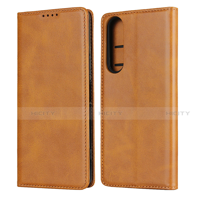 Coque Portefeuille Livre Cuir Etui Clapet L03 pour Sony Xperia 1 II Orange Plus