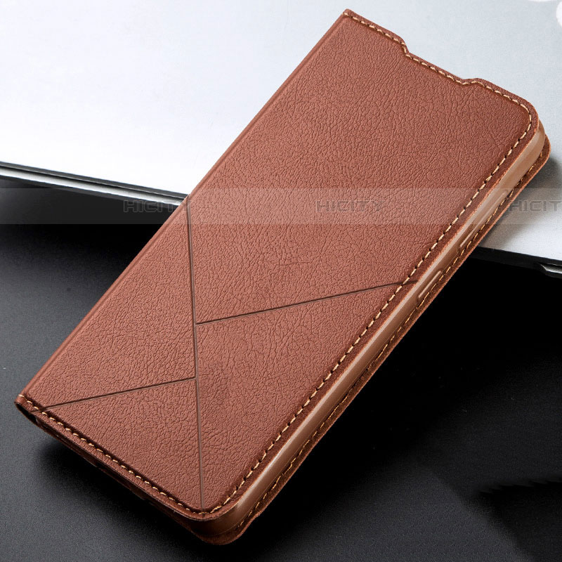 Coque Portefeuille Livre Cuir Etui Clapet L03 pour Vivo S1 Pro Marron Plus