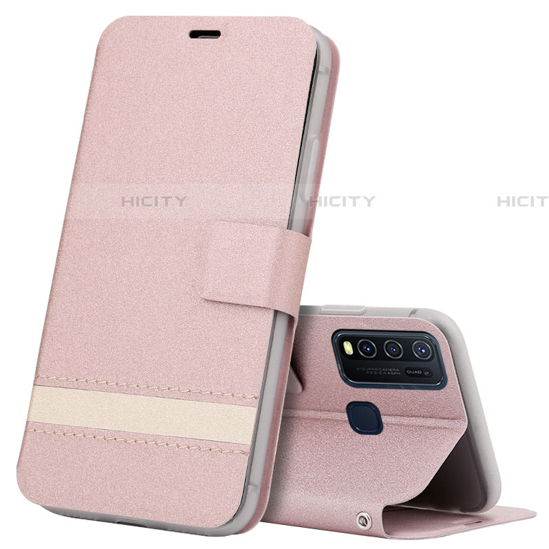 Coque Portefeuille Livre Cuir Etui Clapet L03 pour Vivo Y50 Rose Plus